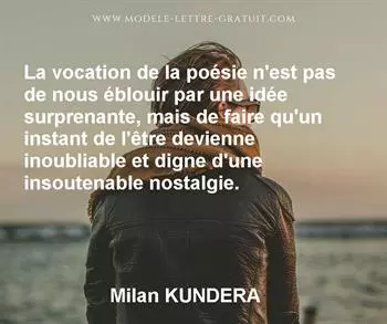 Citation de Milan KUNDERA