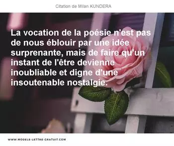 Citations Milan KUNDERA