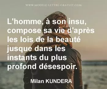 Citation de Milan KUNDERA