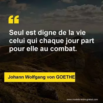 Citation Johann Wolfgang von GOETHE