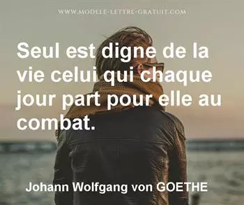 Citation de Johann Wolfgang von GOETHE