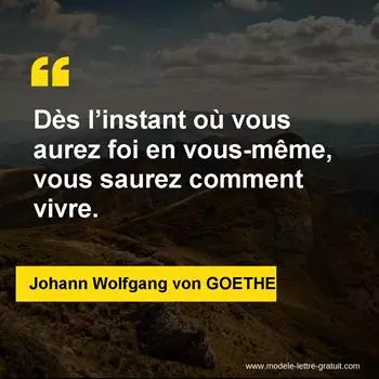 Citation Johann Wolfgang von GOETHE