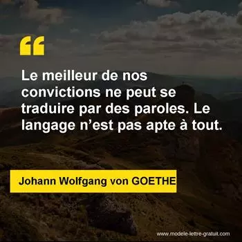 Citation Johann Wolfgang von GOETHE