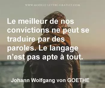 Citation de Johann Wolfgang von GOETHE