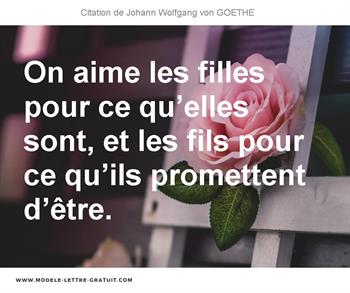 Citations Johann Wolfgang von GOETHE
