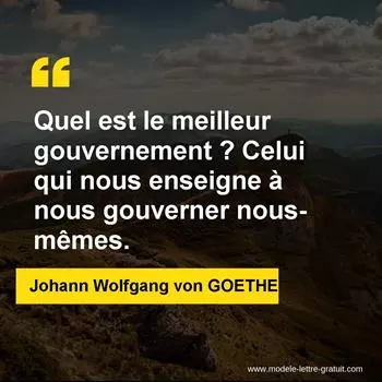 Citation Johann Wolfgang von GOETHE