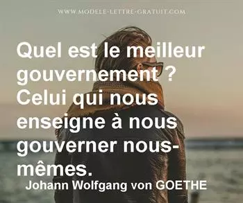 Citation de Johann Wolfgang von GOETHE