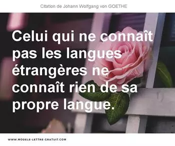 Citations Johann Wolfgang von GOETHE