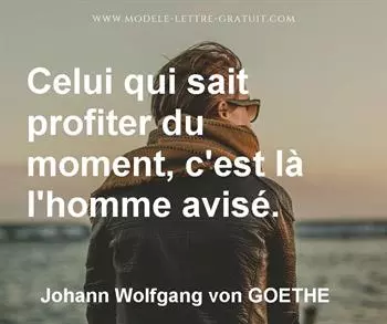 Citation de Johann Wolfgang von GOETHE