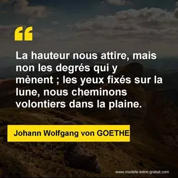 Citation Johann Wolfgang von GOETHE