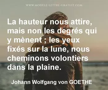Citation de Johann Wolfgang von GOETHE