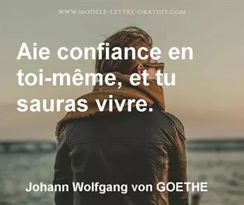 Citation de Johann Wolfgang von GOETHE