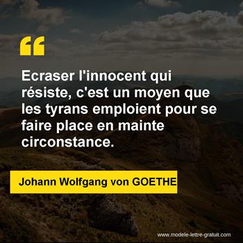 Citation de Johann Wolfgang von GOETHE
