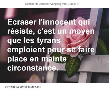 Citations Johann Wolfgang von GOETHE