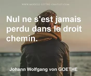 Citation de Johann Wolfgang von GOETHE