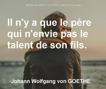 Citation de Johann Wolfgang von GOETHE