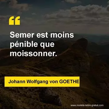 Citation Johann Wolfgang von GOETHE