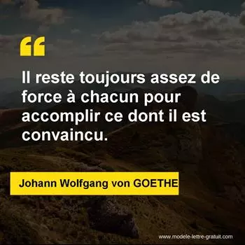 Citation Johann Wolfgang von GOETHE