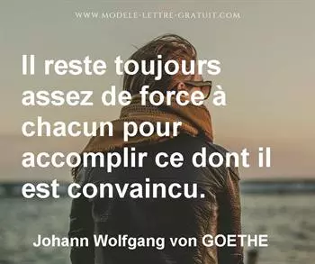 Citation de Johann Wolfgang von GOETHE