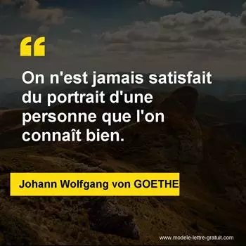 Citation Johann Wolfgang von GOETHE