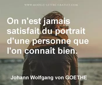 Citation de Johann Wolfgang von GOETHE