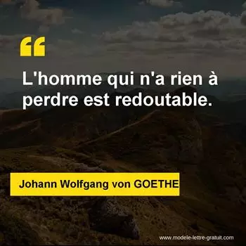 Citation Johann Wolfgang von GOETHE