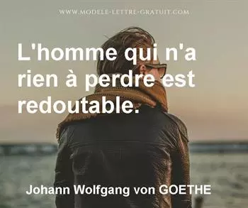 Citation de Johann Wolfgang von GOETHE