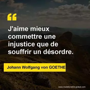 Citation Johann Wolfgang von GOETHE
