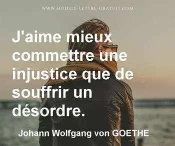 Citation de Johann Wolfgang von GOETHE