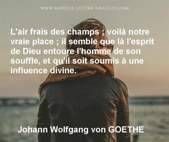 Citation de Johann Wolfgang von GOETHE