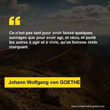 Citation Johann Wolfgang von GOETHE