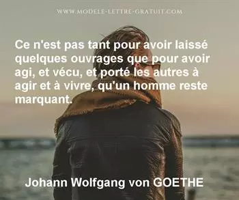 Citation de Johann Wolfgang von GOETHE