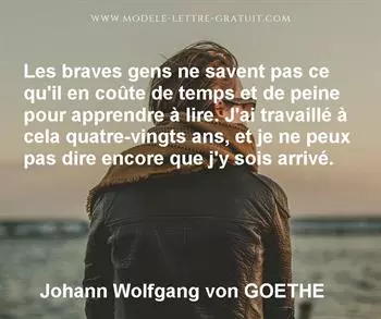 Citation de Johann Wolfgang von GOETHE