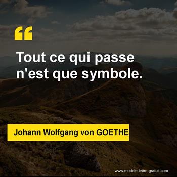 Citation de Johann Wolfgang von GOETHE