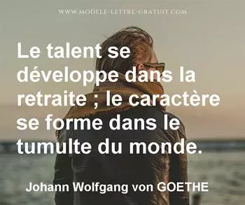 Citation de Johann Wolfgang von GOETHE