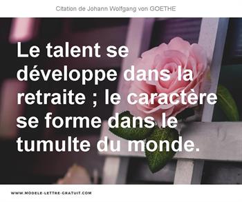 Citations Johann Wolfgang von GOETHE