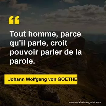 Citation Johann Wolfgang von GOETHE