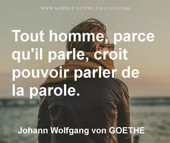 Citation de Johann Wolfgang von GOETHE