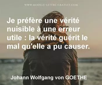 Citation de Johann Wolfgang von GOETHE