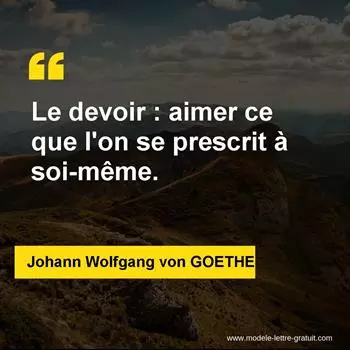 Citation Johann Wolfgang von GOETHE