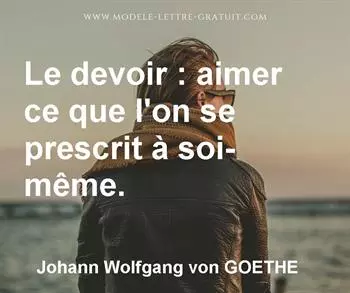 Citation de Johann Wolfgang von GOETHE