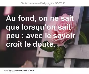 Citations Johann Wolfgang von GOETHE