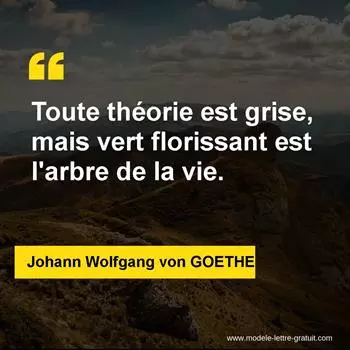 Citation Johann Wolfgang von GOETHE