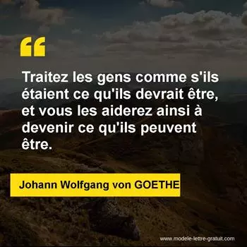 Citation Johann Wolfgang von GOETHE