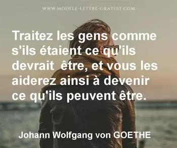 Citation de Johann Wolfgang von GOETHE