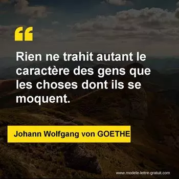 Citation Johann Wolfgang von GOETHE