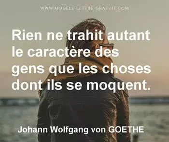 Citation de Johann Wolfgang von GOETHE