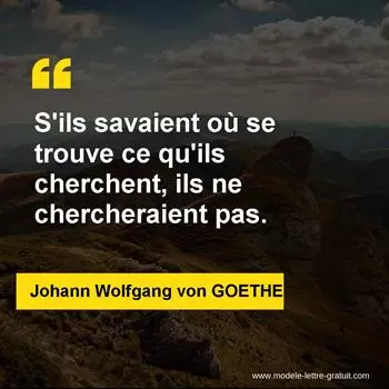 Citation Johann Wolfgang von GOETHE