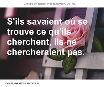 Citations Johann Wolfgang von GOETHE