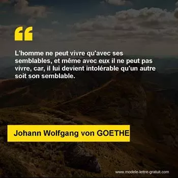 Citation Johann Wolfgang von GOETHE